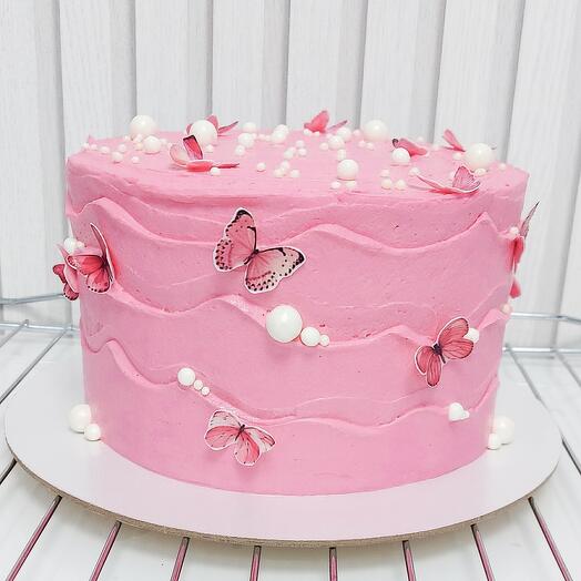 Торт 1,5 кг с бабочками