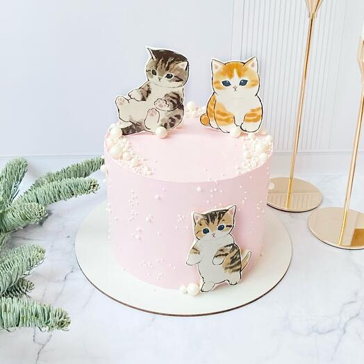 Торт с котиками