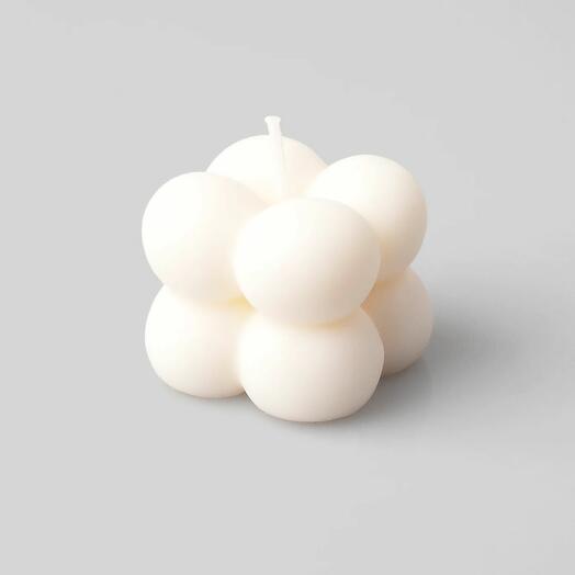 Small Bubble Cube - Molded Scented Candle