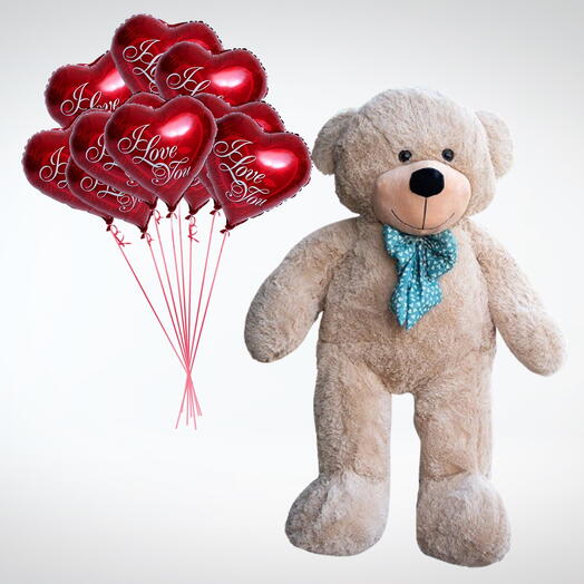 Giant Teddybear And Balloons
