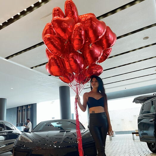 30 heart balloons