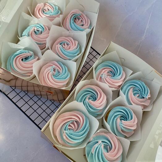 Капкейки «Гендер Пати» 12шт