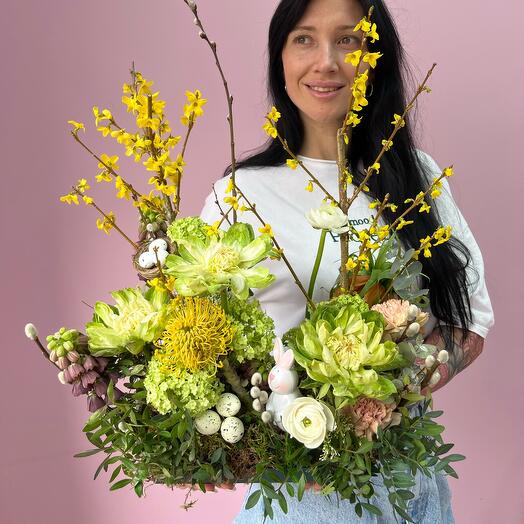 Пасхальная композиция на стол большая🐣