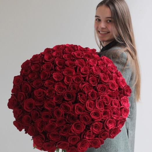 Букет из 101 розы 70 см