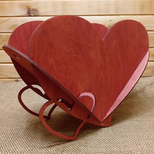 Корзинка для цветов "Сердечко"