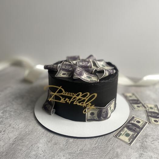 Бенто торт М с долларами на день рождения happy birthday с деньгами денежный торт черный денежный торт с купюрами