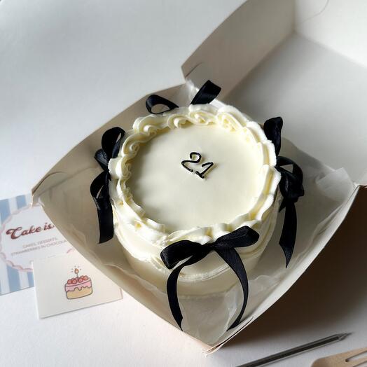 Bento cake with bows, 500g, бенто торт с бантиками