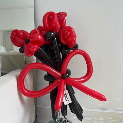 M-size flowers from balloons "Red"