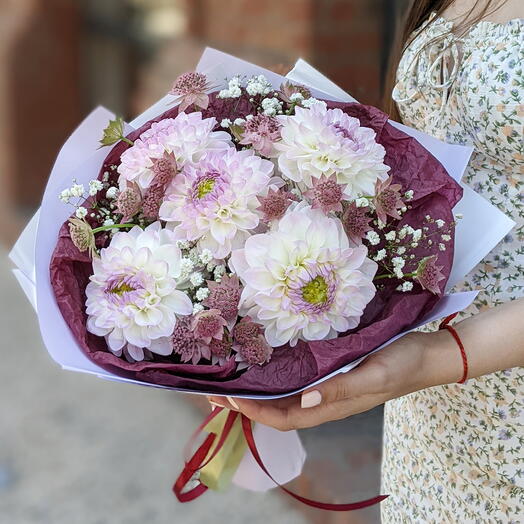Soft lilac dahlias