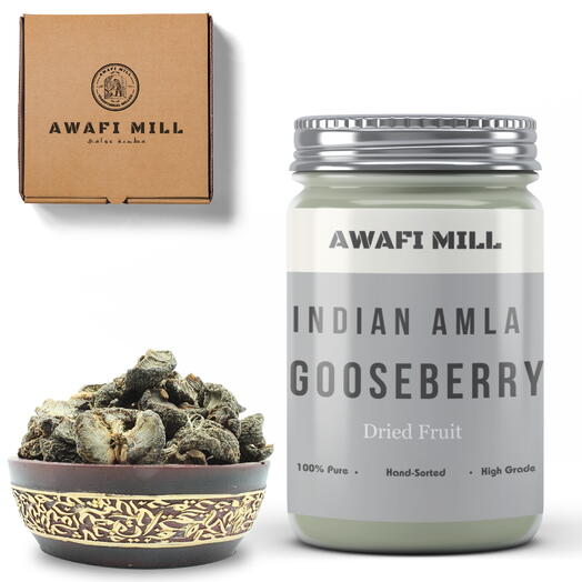 AWAFI MILL Dried Amla | Indian Gooseberry - Bottle of 100 Gram