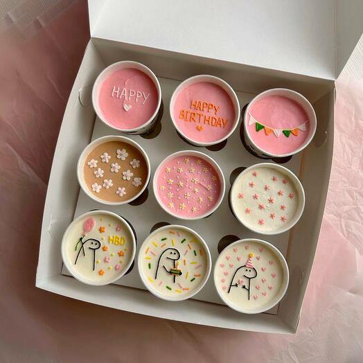 Cake to go Happy Happy Birthday, торт в стакане 9 шт - трайфлы