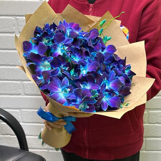 Bouquet of blue orchids