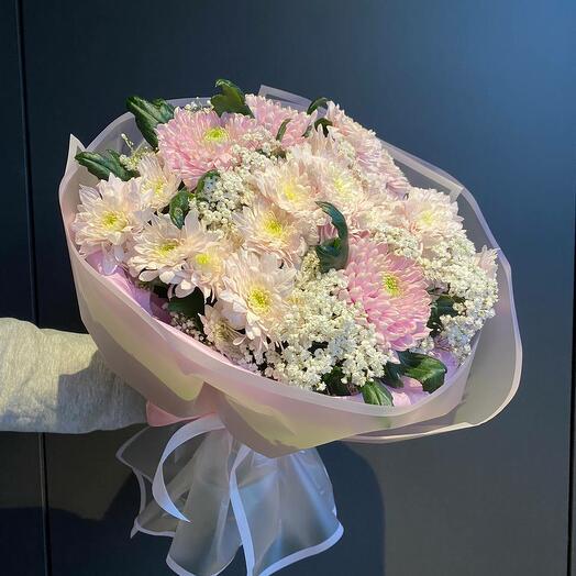 Рожеві хризантеми