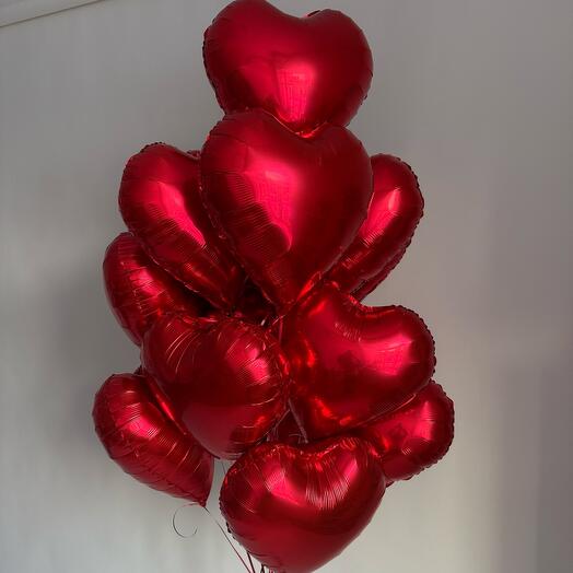 Букет з кульок Серця 15шт