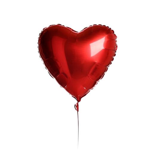 Balloon heart foil red