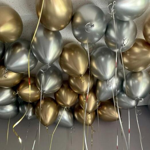 21 шар «Серебро-золото»