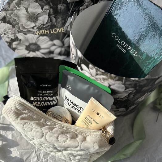 Подарочный набор "Black and White Garden" девушке, любимой, на 8 марта. Подарок сестре, подруге, маме