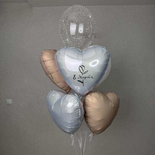 Фонтан из шаров из 6 штук