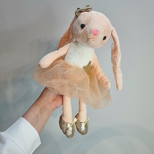 Мягкая игрушка Зайка в нежном платье