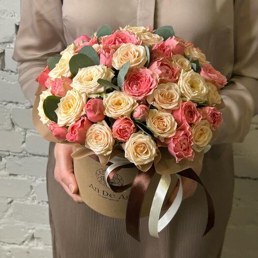 Flowers in a Creme Brulee box