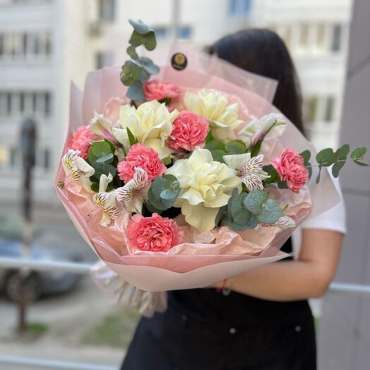 Букет с диантусами