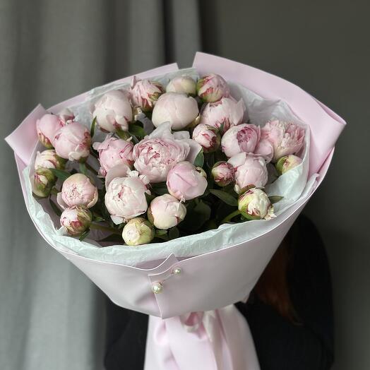 Розовые пионы 25шт