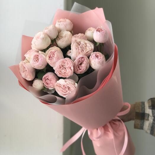 5 кустовы пионовидных роз Mansfield park букет 19 Buket flowers