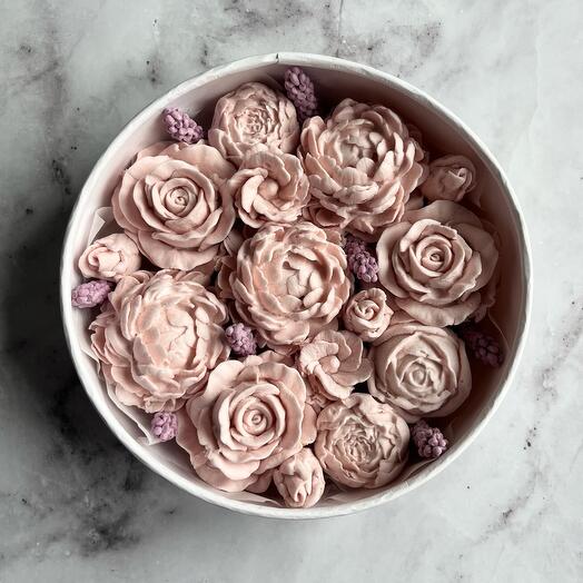 Розовый зефирный букет на день рождения