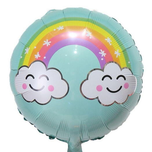 Воздушный шар гелий облака с радугой. Foil helium balloon Cloud with rainbow