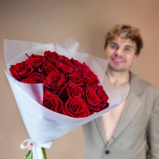 Красная роза Эквадор Explorer, 25 шт