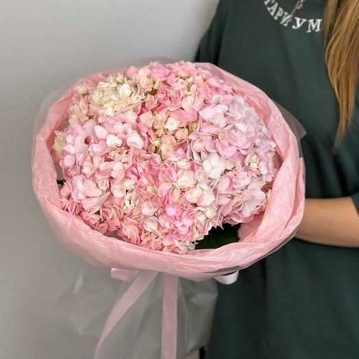 Скидка 20% 🌷 Нежный букет из 5 розовых гортензий