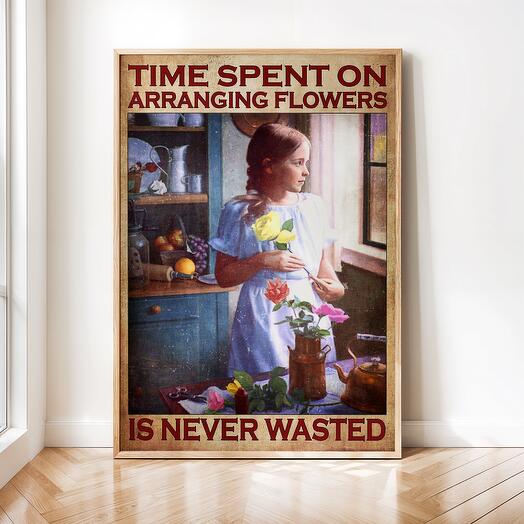 Интерьерный постер "Цветы" винтажная картина 03-0029