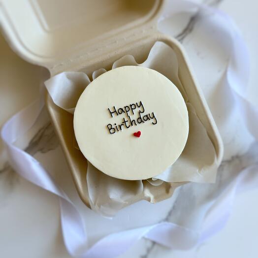 Торт happy birthday с сердечком
