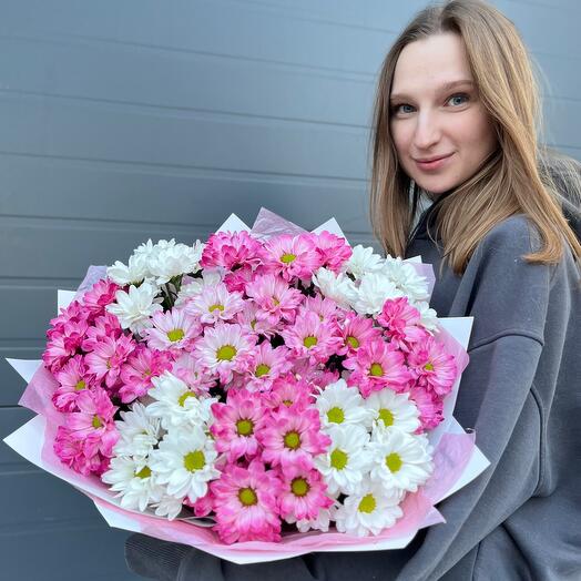 Букет из кустовых хризантем
