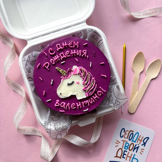 🦄Бенто торт детский для девочки с единорогом на день рождения