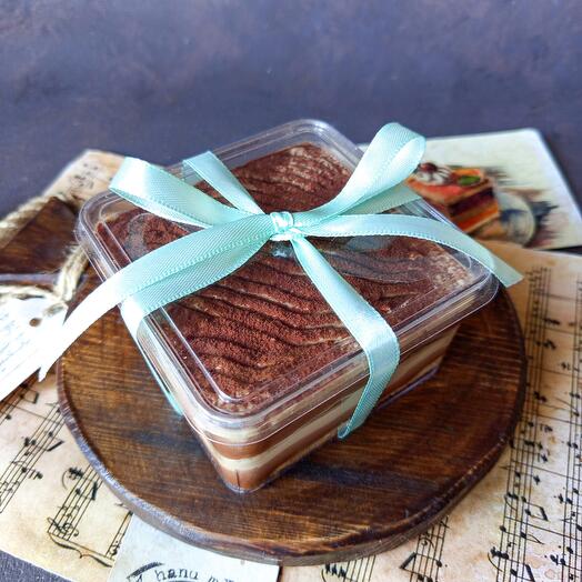 Мини торт (кейк-бокс) карамельный с кофейным кремом
