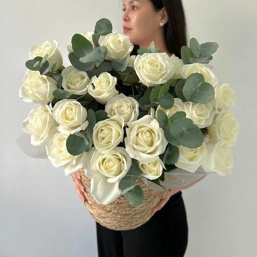 Композиция "Белые розы"