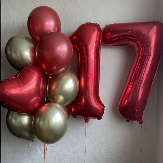 Воздушные шары на 17 лет
