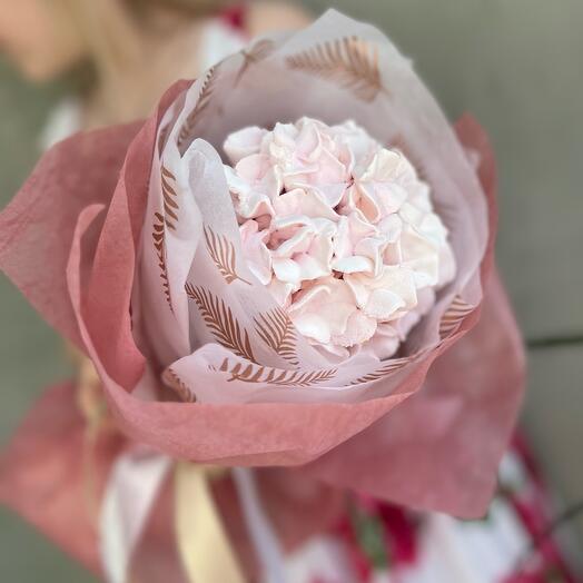 Зефирный Букет - комплимент "ГОРТЕНЗИЯ- PINK" . Подарок учителю, маме, девушке, сестре или подруге