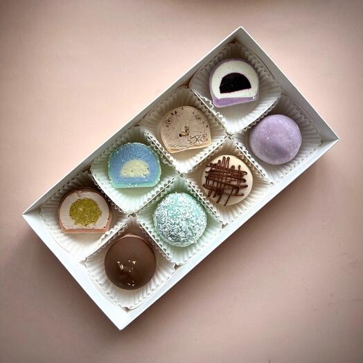 Моти 8 шт. с ХИТ вкусами (дубайские, киндер кантри, голубой кокос, черника-лаванда-смородина)