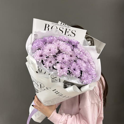 💜Хризантемы нежно-фиолетовые