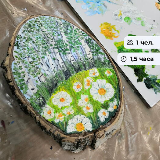 Рисунок на дереве. Мастер-класс по росписи спилов