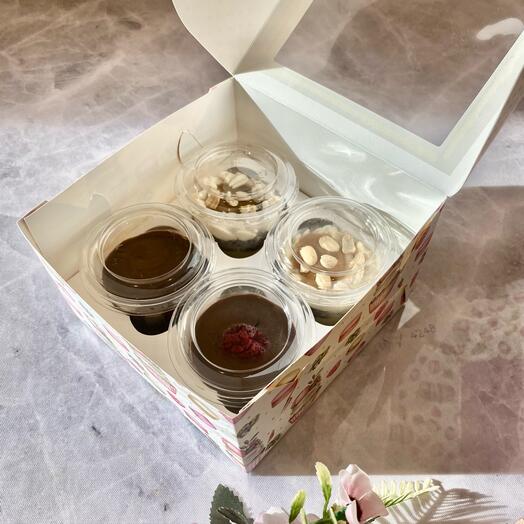 Набор трайфлов - 2 шт «вишня/шоколад» + 2 шт «сникерс»