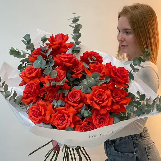 Букет из Французских роз Нина из 19 штук