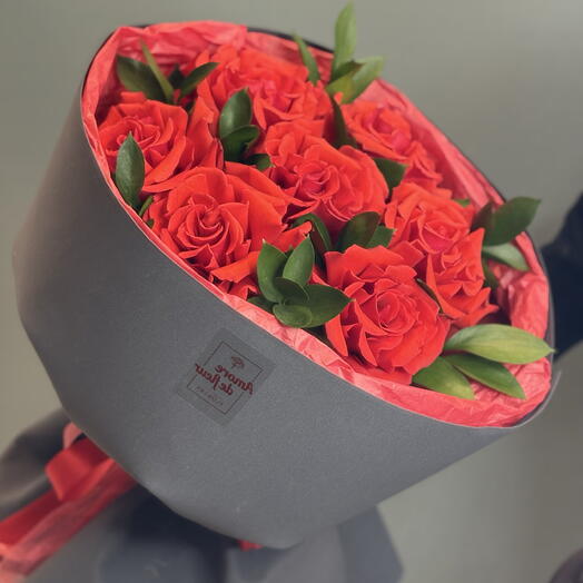 Монобукет красных роз 🌹