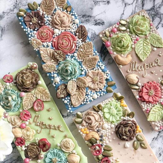 🎀Онлайн курс по изготовлению шоколада "Цветочные мотивы" 1 участник 1 курс 💝