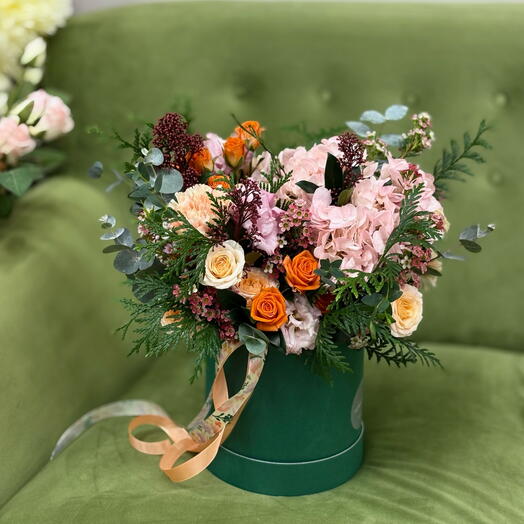 Цветы в коробке «Корица-Цитрус»