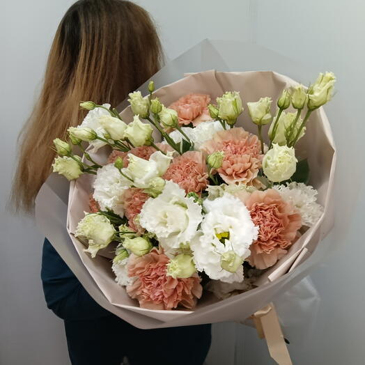 Букет диантус, эустома 003