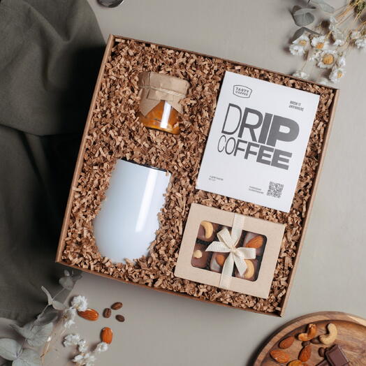 Подарочный набор «Coffeе Time white» на день рождения маме, подруге, коллеге, подарок в благодарность сестре, бабушке
