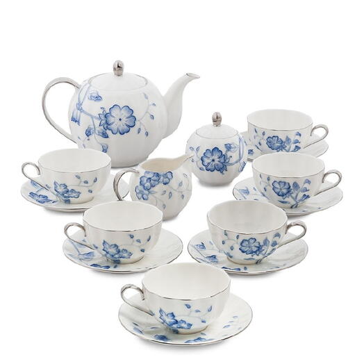 Чайный сервиз на 6 персон "Голубая бабочка" (Pavone/ Павон)